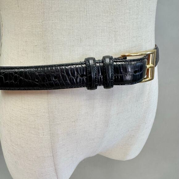 Lauren Ralph Lauren Logo Reversible Black Leather Belt Size Large/X Large - Picture 7 of 14
